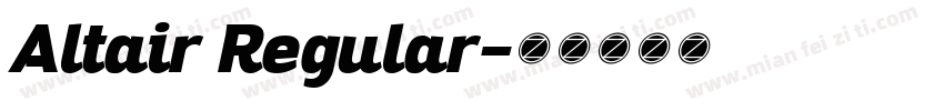 Altair Regular字体转换